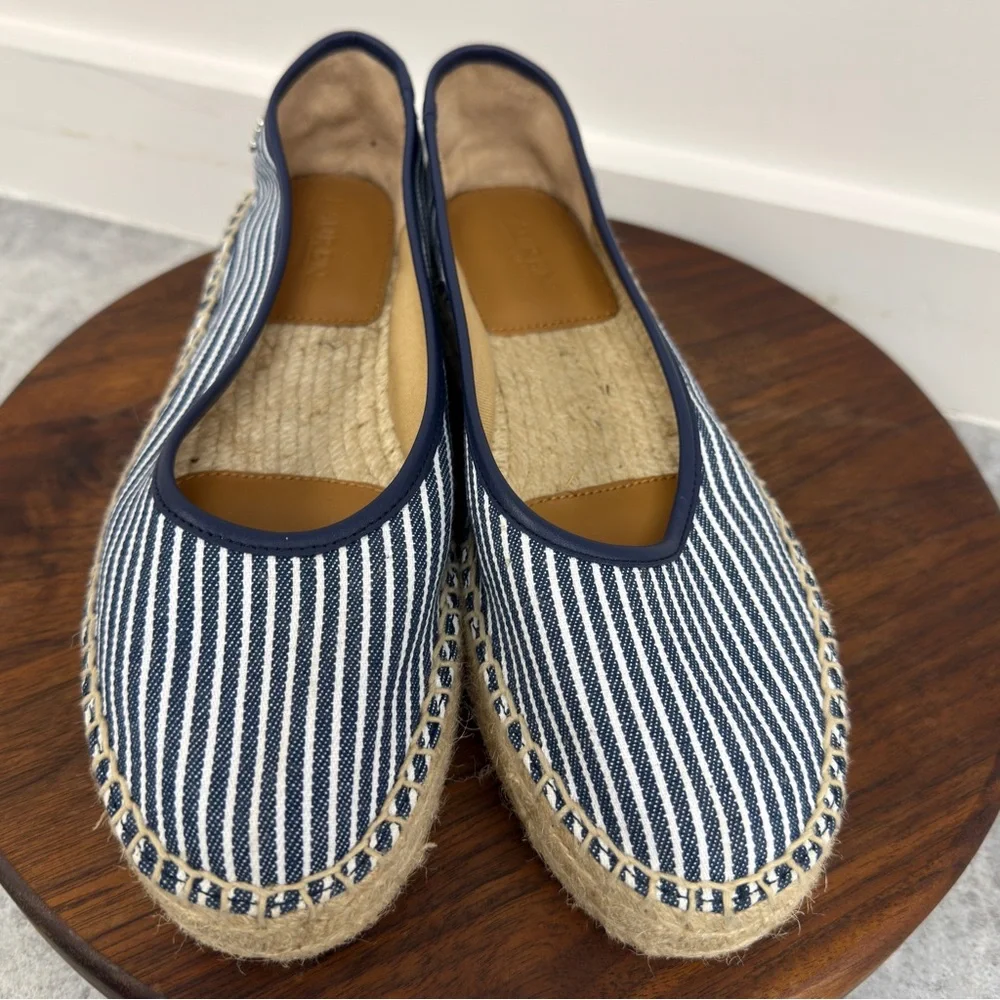 The Lauren‎ Ralph Lauren Luize Striped Canvas Ballet Espadrille Sz 7